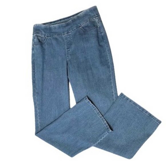 Denim & Co Comfy Knit Pull-On Jean Size 10 (892) - Picture 1 of 5